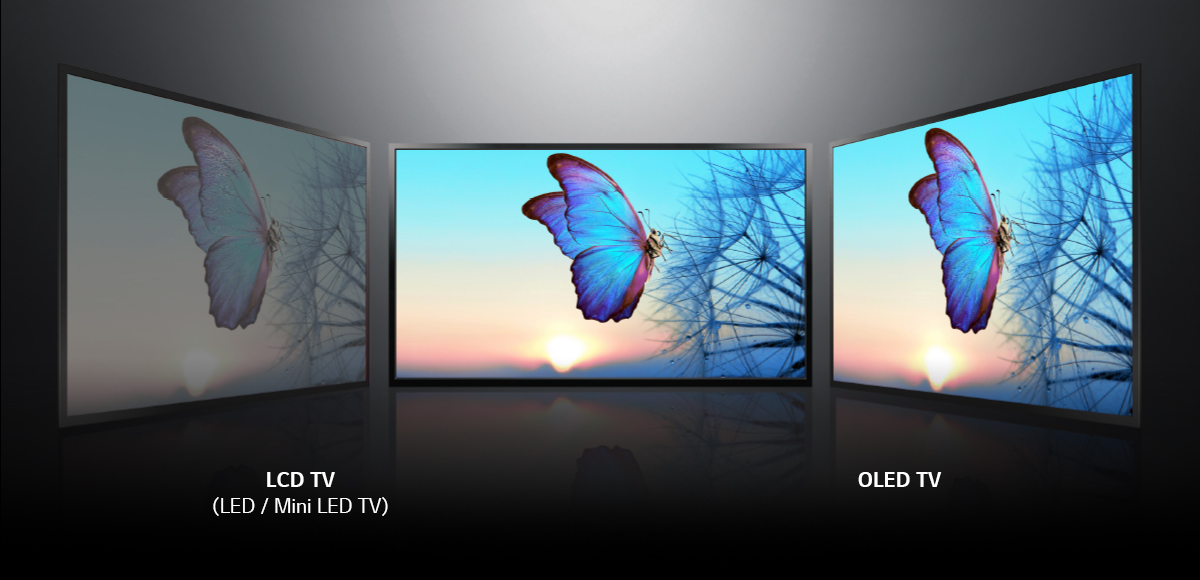 OLED TV delivering clearer and true-to-life colors compared to LCD TV