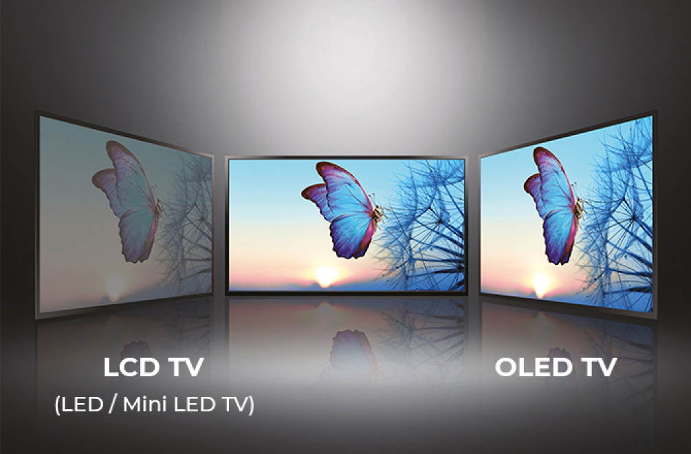 OLED TV delivering clearer and true-to-life colors compared to LCD TV