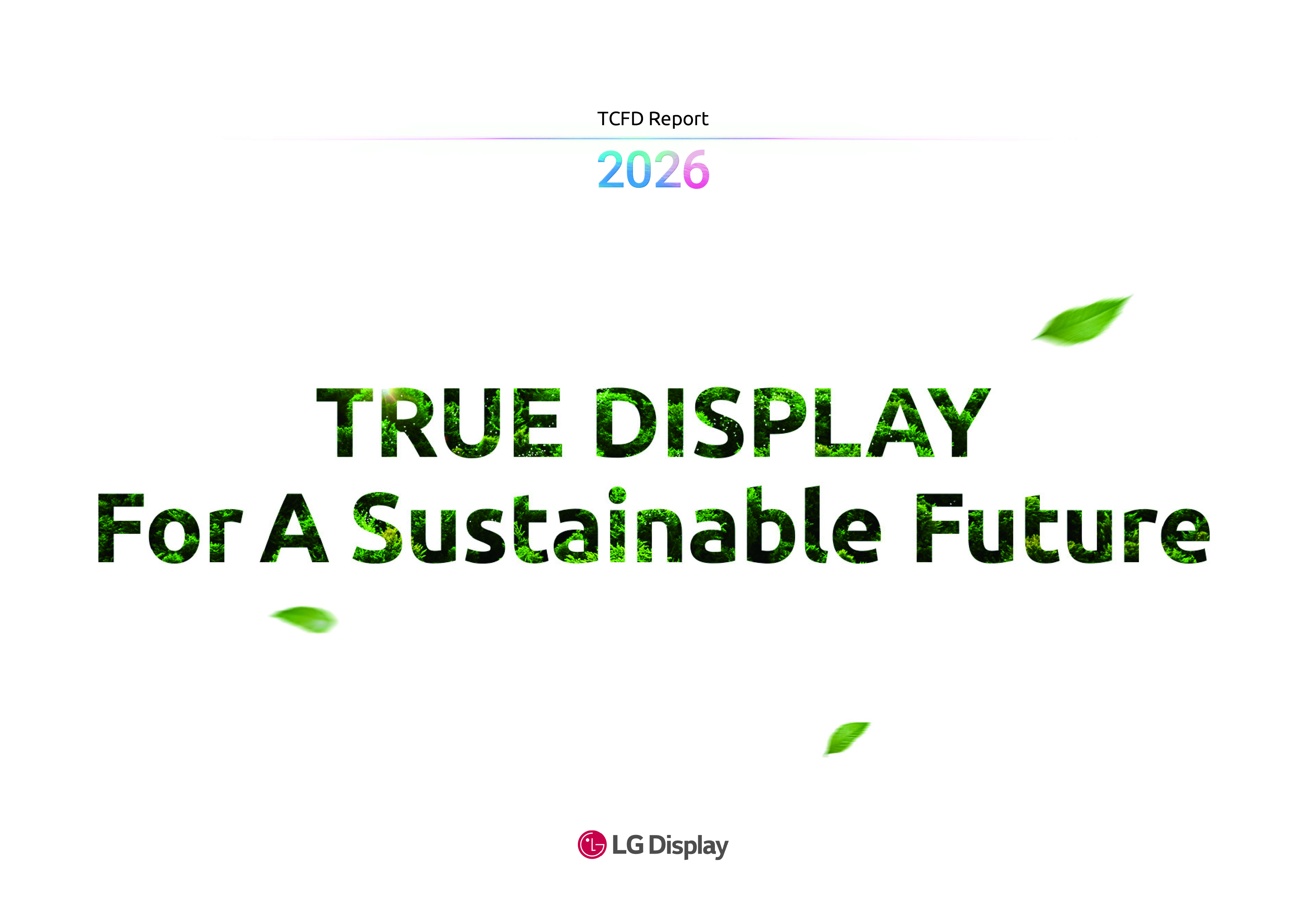 LG Display 2026 TCFD Report / True Display for a sustainable future