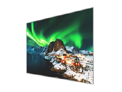 별도의 부품 없이 얇은 패널 하나로 선명한 풍경을 보여주는 단일 디스플레이 형태